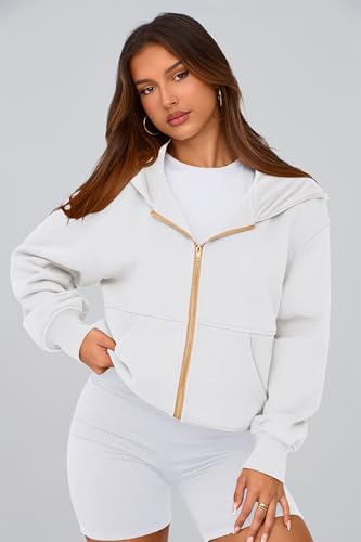 PRETTYGARDEN Hoodies for Women Sweatshirt Zip Up Hoodie Fall Fashion 2025 Trendy Long Sleeve Jackets Winter Clothing Outfits