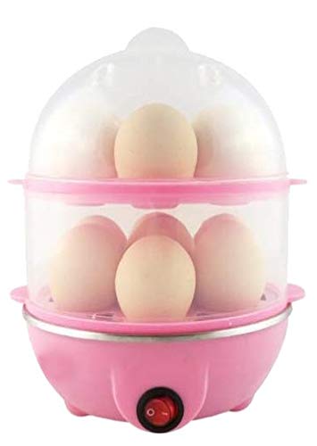 Saubhagya Global Stainless Steel 2 Layer 14 Egg Boiler, Cooker, Steamer with Measuring Cup