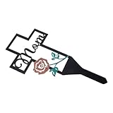 LIOOBO Dekorativer Friedhofspfahl aus Eisen mit Stabiler Anzeige und Langlebiger Außen Deko für Garten und Grabstätte als Erinnerungszeichen