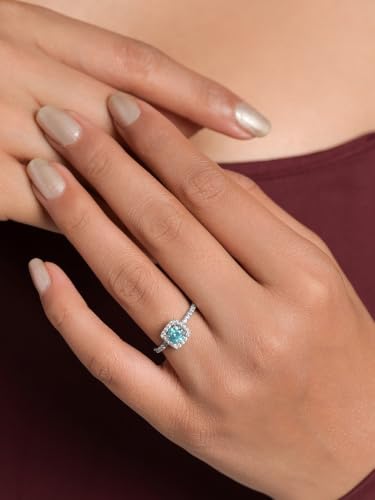 Image of Clara 925 Sterling Silver Blue Zirconia Adjustable Ring for Women