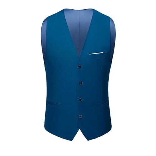 Hndudnff Men's Four Seasons Solid Color Business Casual Suit Vest Groom Wedding Party Vest2