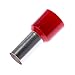 Panduit FSD86-18-L Insulated Ferrule, Single Wire DIN End Sleeve, 2 AWG Wire Size, Red, 0.49" Max Insulation, 7/8" Wire Strip Length, 0.33" Pin ID, 0.71" Pin Length, 1.26" Overall Length (Pack of 50)