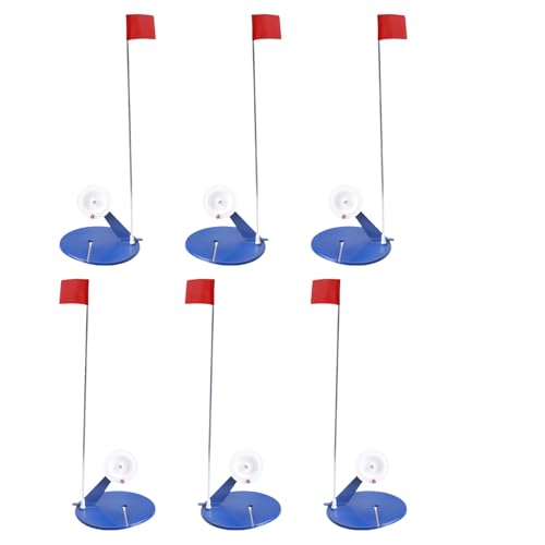 GKOXUQ Pack of 6 Ice Fishing Tip Up Flags Set Cold for Winter Fishing Ice Fishing Flags Ice Fishing Flags Indicators