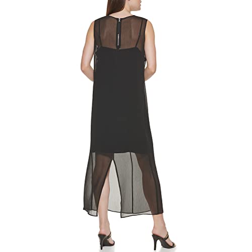 Dkny Women's Partially Lined Zip-Closure Midi Dress, Black #TOP3