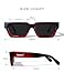 Roneyee Rectangle Sunglasses Men Womens Trendy Retro Sun Shades UV Protection Fashion Acetate Stylish (Gradient Red)