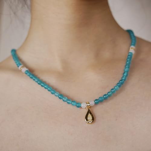 Image of Five Elements 18K Gold Vermeil 3 Layered Crystal Gemstone Beads Bracelet & Necklace for women Solid 925 Sterling Silver 18K Gold or White Gold Plated jewelry