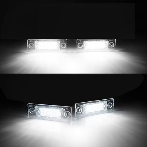 Piloto de matrícula compatible con VW evita multas ITV luces placa de coche 2 uds 2