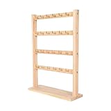 Luwecf Earring Display Stand Exhibidor de Pendientes Madera Organizador de Joyas Estante Colgante Centro de Manualidades Adecuado para Comercio Hogar Tocador, 4 Niveles, universal