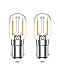 Produktbild Bonlux 2W Nähmaschinen Birne B15d LED Nähmaschinenlampe Ersatz 15 Watt Glühbirne Bajonett Ba15d Nähmaschinen Lampe Ba15s Glühlampe, 220V, 230V, 240V, 150lm, Warmweiß 2700K, 2 Stück