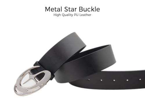 2025 Women PU Leather Y2k Belt Retro Metal Buckle Punk Goth Emo Grunge Rock Belt for Jeans Y2K Clothes Accessories2