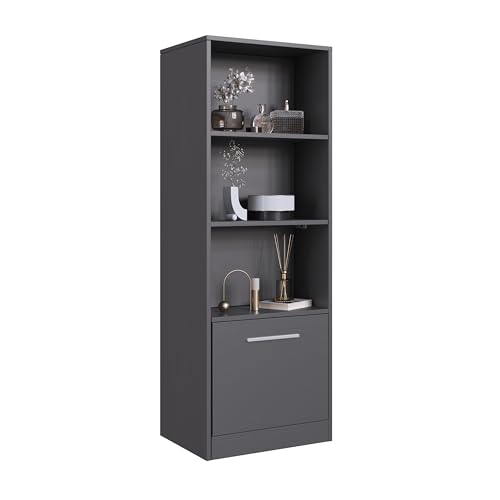 Modern Nightstand with Hidden Compartment – Lockable Storage Drawer – Compact Bedside Table for Bedroom or Home Office