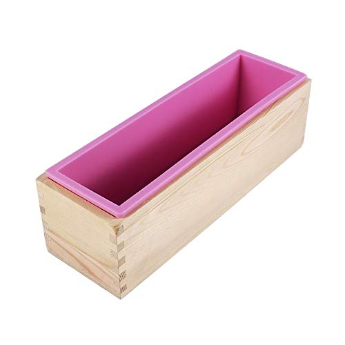 VIFERR Soap Mold, Rettangolo Silicone Liner Sapone Stampo di Legno di Contenitore di Fai da Te Strumento Cuoce la Torta del Pane Tostato della Muffa (Selezione Casuale di Colore)