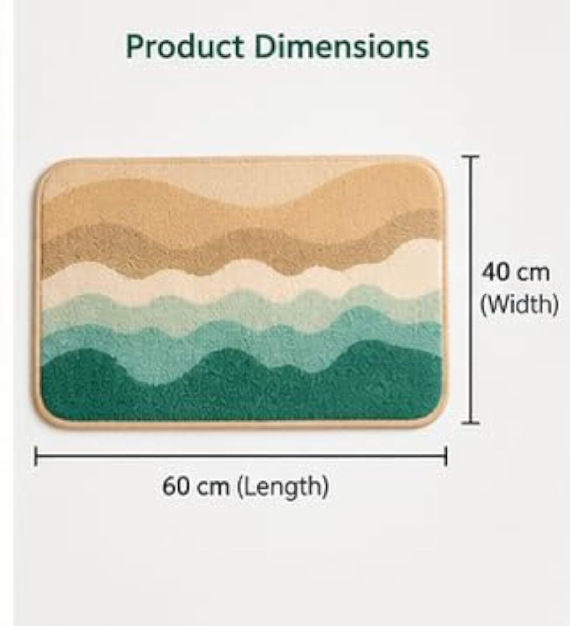Roseate Wave Super Soft Anti Skid Microfibre Door Mat
