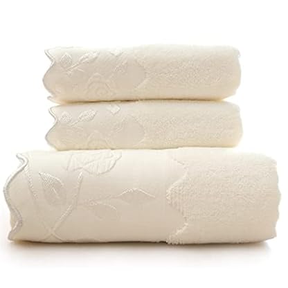 CULPRT Blumenwatte Handtuch Set Weiches Rechteckiges Gesichttuch Stark Absorbierende Und Farbliche Badezimmerzubehör, Weich Bequem/C/48 * 95Cm
