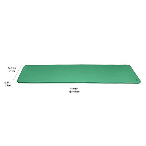Image of Amazon Basics 1 /2 Inch Extra Thick Exercise Yoga Mat with Carrying Strap, Cushioned Support, for Fitness and Gym Workouts
