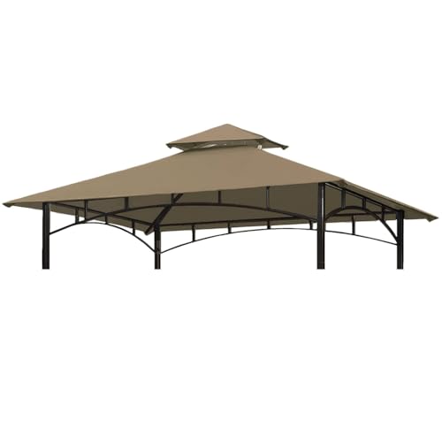 Ontheway 1,5 m x 2,4 m Top Only Grill BBQ Pavillon Dach Dach Doppelstöckiges Ersatzdach Outdoor Pavillon Zelt Dach