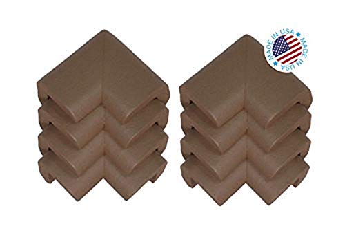 Image of KidKusion Corner Cushion | Made in USA | Brown | 8 Pack | Furniture and Corner Protector