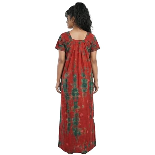 Image of Women's Cotton Printed Maxi Nighty