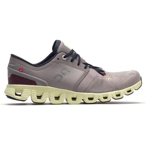 Image of On Men's Cloud X 3 Sneakers, Fog /Hay, 13 Medium US