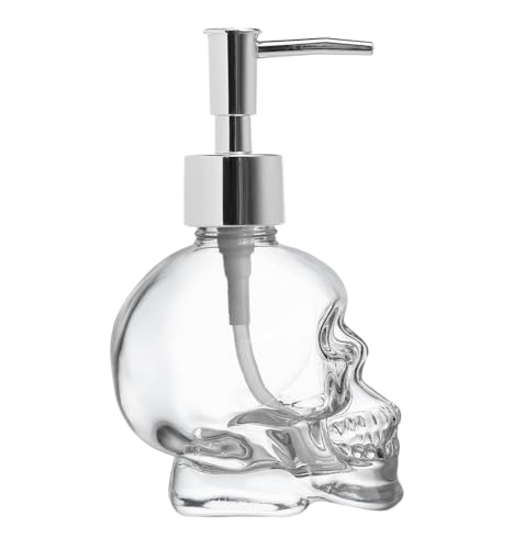 Glass Skull Soap Dispenser Lotion Bottle Soap Bottle with Pump