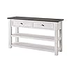 Martin Svensson Home Monterey Solid Wood Sofa Console Table White with Grey Top 31eE P51OcL. SS100