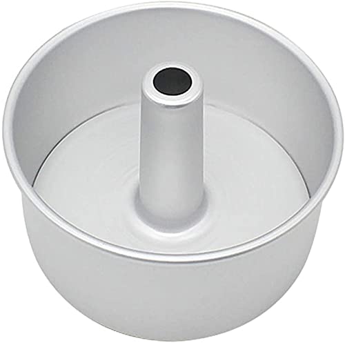 QQWER Angel Foods Cake Pot, Aluminum Alloy Round Hollow Chiffon Cake Mold Angel Foods Cake Pot Bake Mold, Bottom Movable, Non - Adhesive, Cake Mold