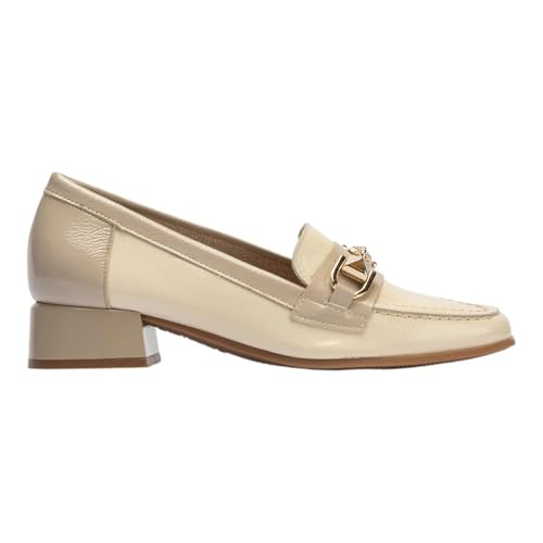 PITILLOS - Mocasines Beige - Cuero para: Mujer Color: Crema/Piedra Talla: 38