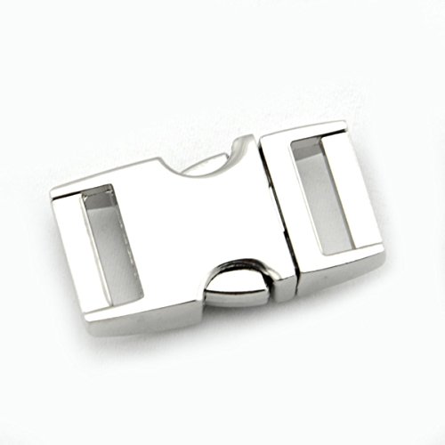 Bettli 5/8 Inch Heavy Duty Metal Side Release Buckles Silver Color For Paracord Bracelets #TOP2