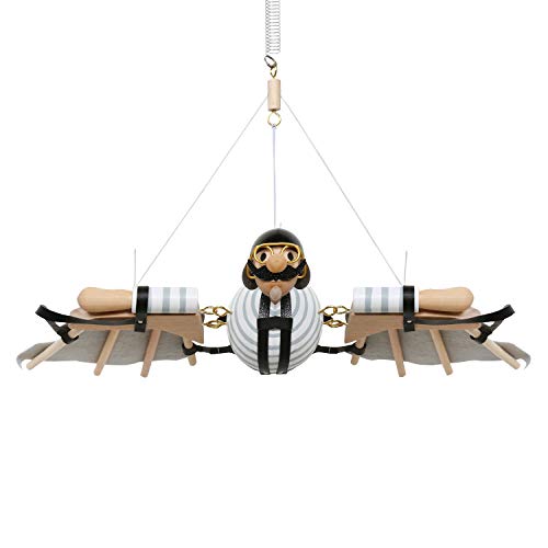 Wupper Airlines Wooden Hanging Vintage Bouncing Flying Man