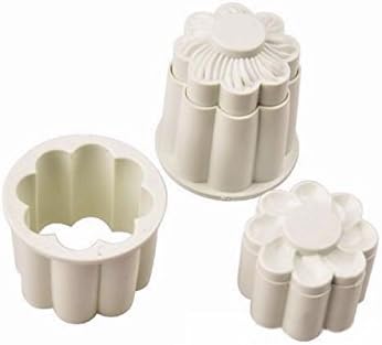 XJPP 2Pcs Fondant Flower Cake Plunger Cookie Sugar Craft Decorating Mould Cutter Tool(White)