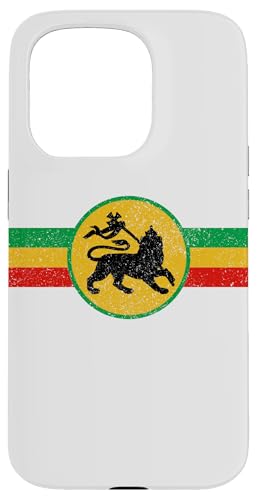 Reggae Music León De Judá Rastafari Jamaica Carcasa para iPhone 15 Pro