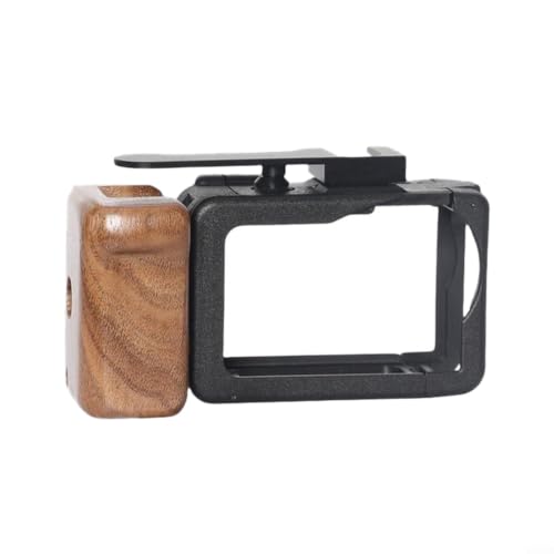 Correa de muñeca y jaula de metal para DJI Osmo Action 6 con grip de madera 7