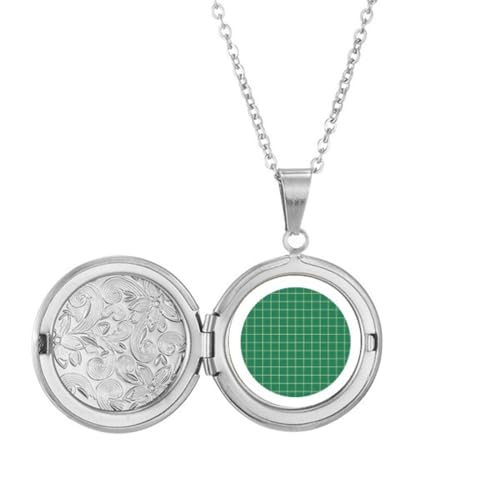 Médaillon vert et blanc à motif quadrillage pour habiller les murs du salon
