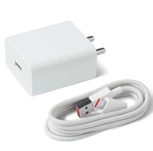 Image of Original 33W Turbo Fast Charger with USB Type C Charging Cable Compatible with Mi 11X / Mi 11 Lite / 11X Pro /MI 11i /Poco f3 Redmi Note 11 Pro, Redmi Note 11 Pro+ All Android & Smartphone