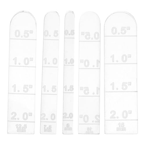 UTHCLO 5 Piezas De Arcilla Polimérica Escalas De Arcilla Herramientas Para Hacer Aretes Acrílicos Guías De Espesor Polimérica Arcoíris Guías De Espesor De Tiras De