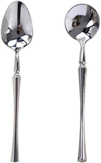 Silverware Flatware Set, 2/8/12/16/20/24 Pcs 304 Stainless Steel Mirror Spoon Dessert Spoon Coffee Spoon Tea Spoon Tableware(20 Pieces for 10)