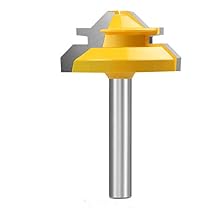 Small 1/4" Inch Shank 45 Degree Lock Miter Router Bit, 1/2Inch Stock Joint Router Bit, Professional Wood Cutting Tools