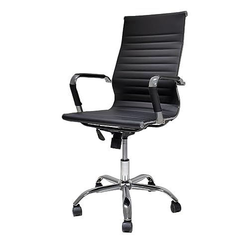 Cadeira De Escritório Presidente Charles Eames Eiffel Preta