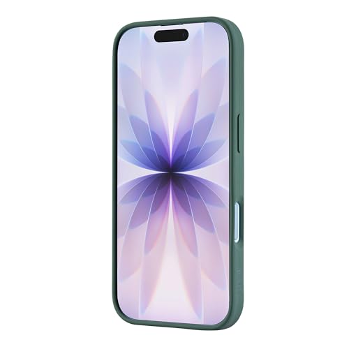 Image of TEKNE Silicone Back Case Cover Compatible with MagSafe for iPhone 17 | Soft-Touch Grip with Microfiber Lining | Raised Camera & Screen Protection | Slim Fit Case (Green)