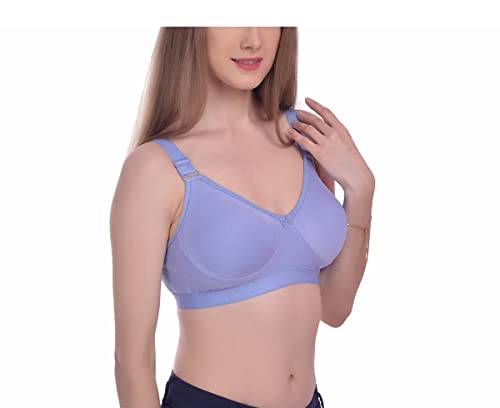 Image of Viral Girl Women's Wire-Free Cotton Hosiery Bra | Non-Padded, Full Coverage, Adjustable Straps | Soft Comfortable Innerwear with Hook & Eye Closure for Everyday Use