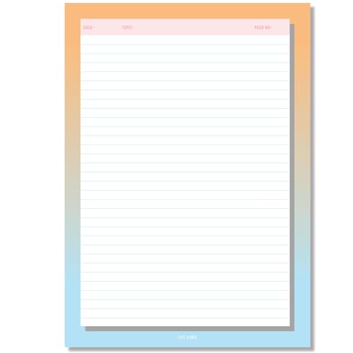 Image of Premium A4 Project Papers I One Side Ruled I For Projects, Assignments,Holiday homework,Notes- Pack of 80 (Gradient)