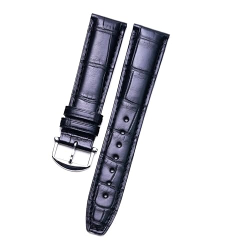 Bracelet de montre de rechange en cuir alligator 20mm anti usure