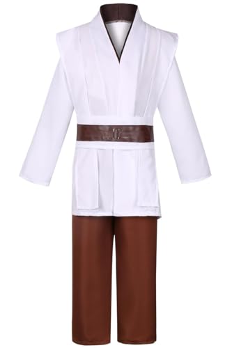 Aliziway Jedi Costume Kids Obi Wan Kenobi Cosplay Tunic Robe Lightsaber Anakin Skywalker Halloween Costume With Light Sword Y128Xxl thumb #3