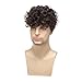 Daiaces Mens Curly Wigs Dack Brown Short Wig,Synthetic Heat Resistant Costume Wig Mens Daily Cosplay Party Halloween