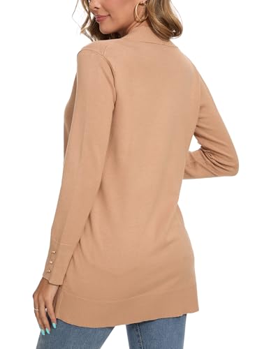 Image of Spicy Sandia Womens Open Front Cardigan Sweaters with Pockets | Long, Dressy Casual, For Office Work Business, 2026 Fall Trendy