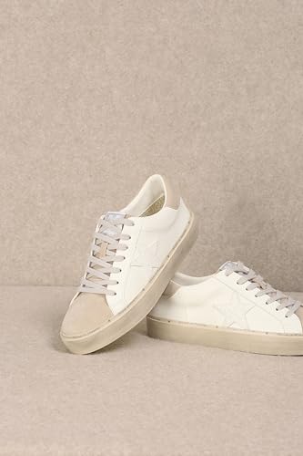 Mi.iM Savannah Rubber Sole Lace-up Suede Pearl Star Sneakers3