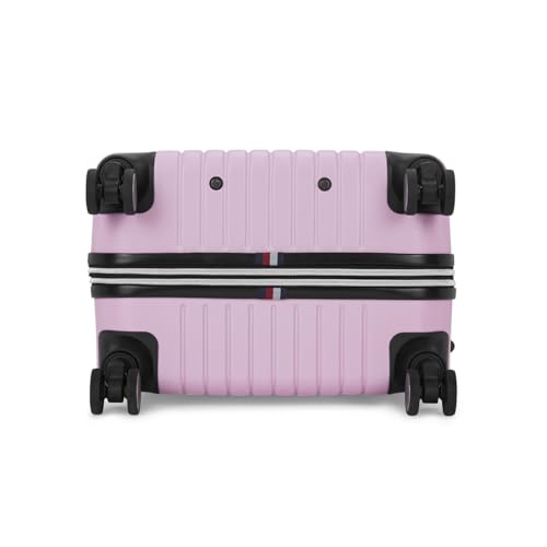 Image of Tommy Hilfiger Stanford Luggage Set of 3 (Cabin, Mid & Cargo)- Pink | Polycarbonate Hardshell Suitcase Trio | Expandable Trolley Bags with Flushed TSA Lock, 360 Spinner Wheels & Telescopic Handles