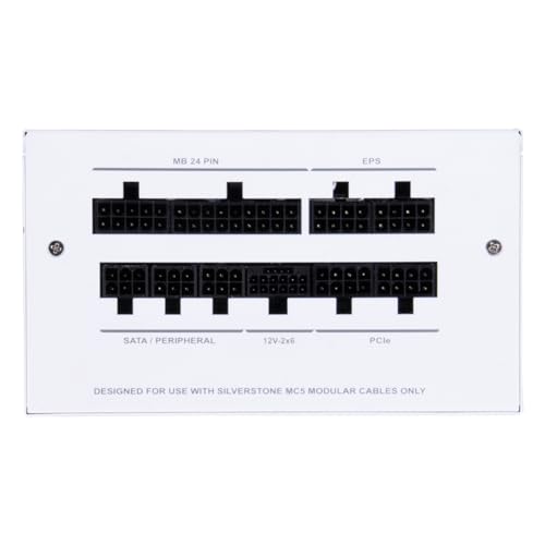 Image of SilverStone Technology DA850R Gold 80 Plus Gold 850W ATX 3.0 & PCIe 5.0 Power Supply with White casing, Fan, and White Cables, SST-DA850R-GMA-WWW (SST-AX0850MCGD-C)