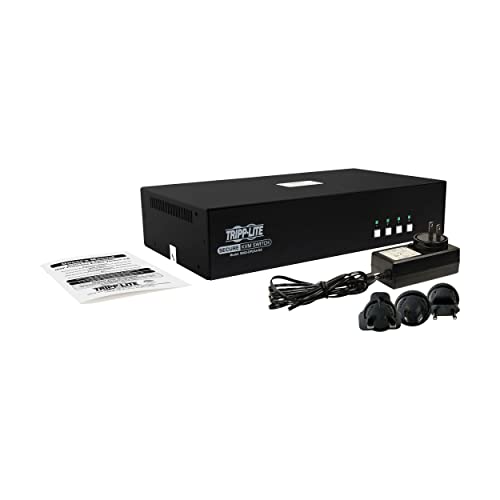 Image of Tripp Lite Secure KVM Switch 4-Port Dual-Head DisplayPort, US Government NIAP-Certified PP4.0 Security, 4K @ 30Hz Quality, TAA Compliant, 3-Year Warranty (B002-DP2A4-N4)