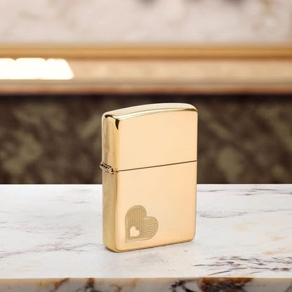 Encendedor Zippo personalizado con grabado doble corazones miniatura 4